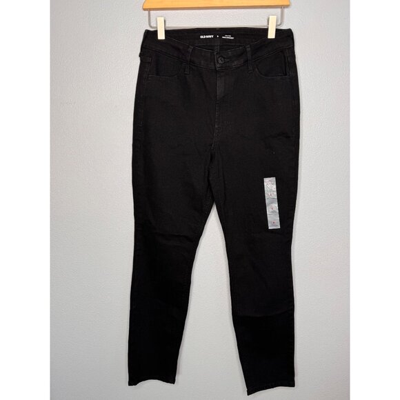Old Navy Denim - NWOT Old Navy High Rise Wow Straight Leg Black Casual Womens Jeans SZ 8